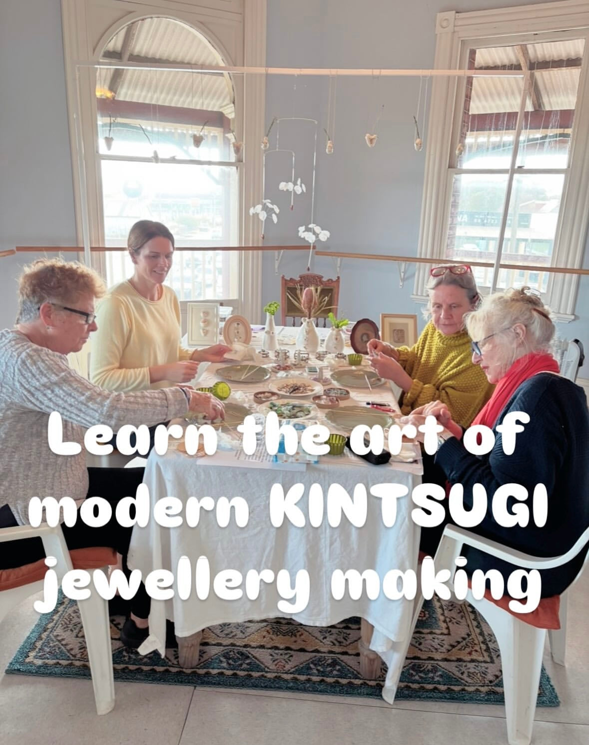 Modern Kintsugi earrings workshop