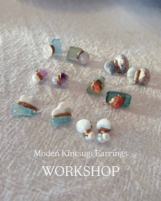 Modern Kintsugi earrings workshop